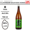 酒米：山田錦
精米步合：80%
容量：720ml
酒精度：15%
Sake Rice: Yamadanishiki
Rice Polishing Ratio: 80%
Size: 720ml
Alcohol: 15%
